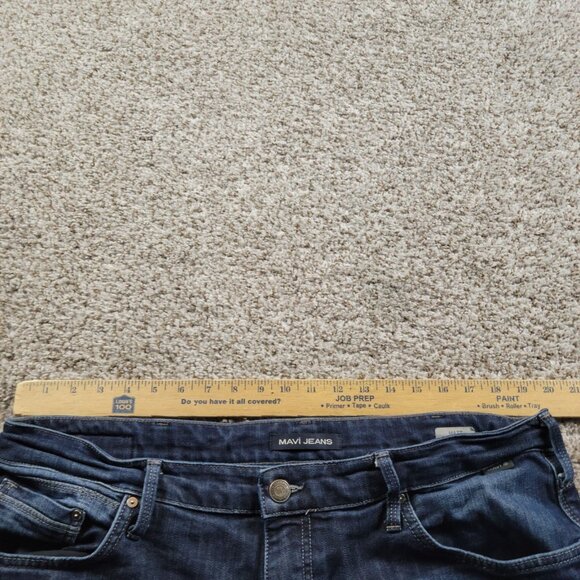 Mavi Jeans Mens 38x34 Matt Relaxed Straight Dark Wash Denim - Picture 4 of 8